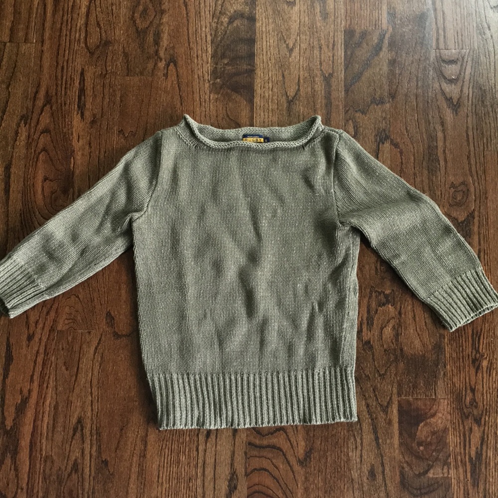 Rugby RL 3/4 Sleeve roll neck cotton linen sweater